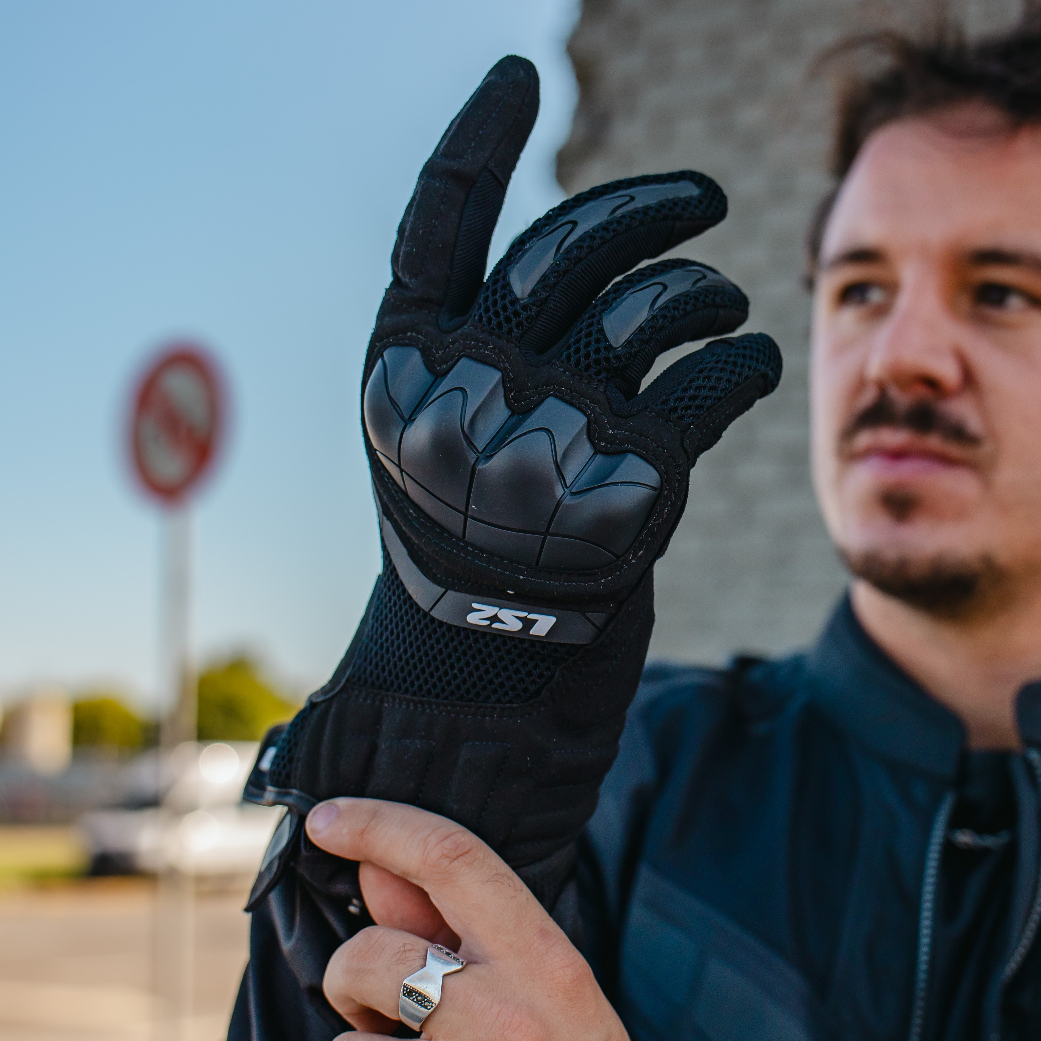 Guante Ls2 Kubra Hombre / Negro